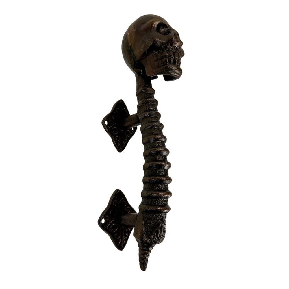 Spine Door Handle Gothic Cast Iron Aged Bronze 9in Decorative Pull